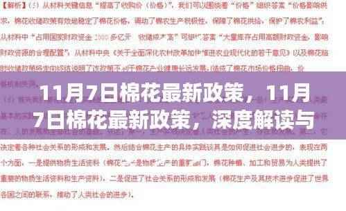 深度解读与全方位评估,11月7日棉花最新政策解析与影响展望