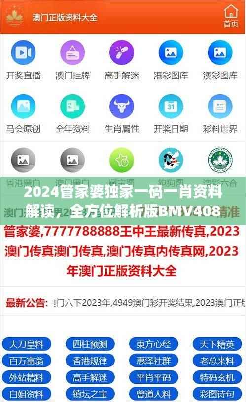 2024管家婆独家一码一肖资料解读,全方位解析版BMV408.34