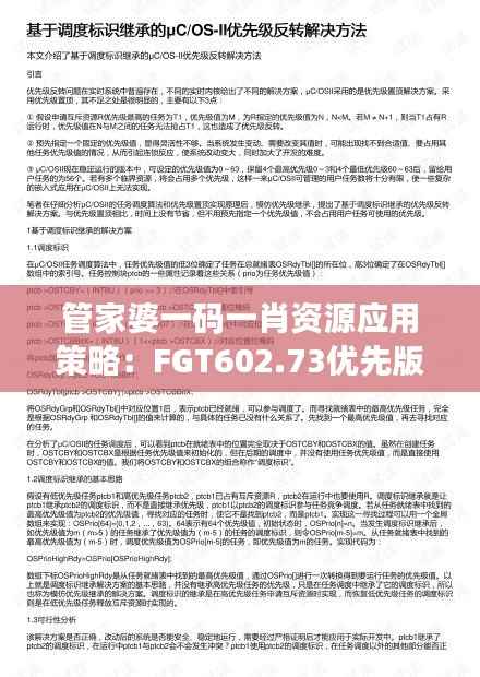 管家婆一码一肖资源应用策略:FGT602.73优先版