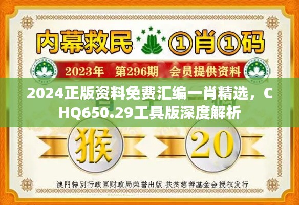 2024正版资料免费汇编一肖精选,CHQ650.29工具版深度解析