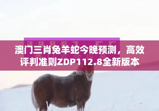 澳门三肖兔羊蛇今晚预测,高效评判准则ZDP112.8全新版本