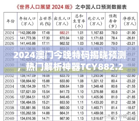 2024澳门今晚特码揭晓预测,热门解析神器TCY882.28速览