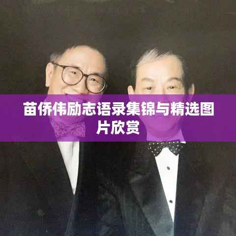 苗侨伟励志语录集锦与精选图片欣赏